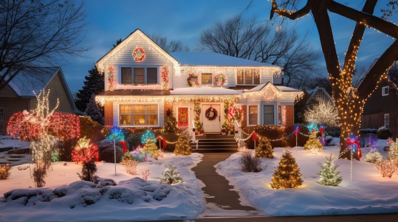 Christmas Lights Hanging in Kansas City, MO