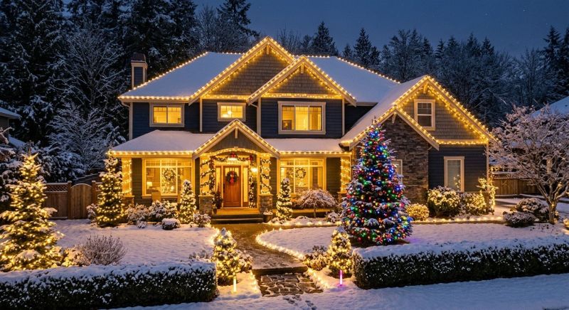 Xmas Lights Installation in Roswell, GA